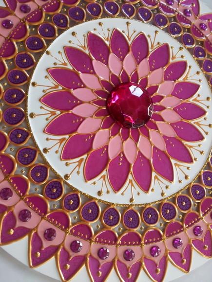 Mandala Amor em Vidro de 50cm