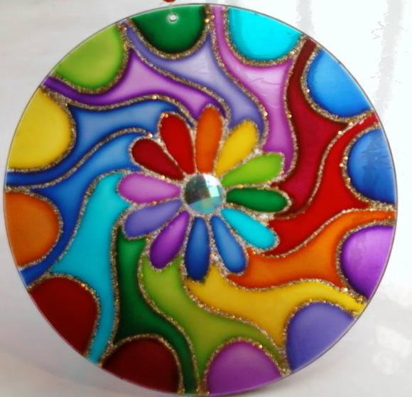 Mandala Colorida 15cm Modelo1