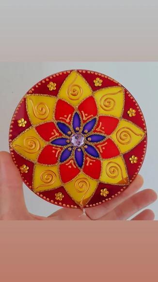 Mandala Colorida Flor 12cm