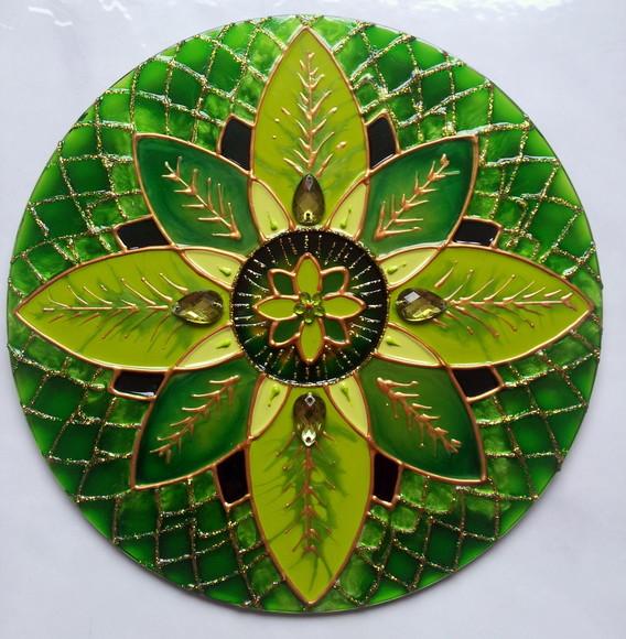 Mandala da Cura em Vidro de 20cm (de Parede)