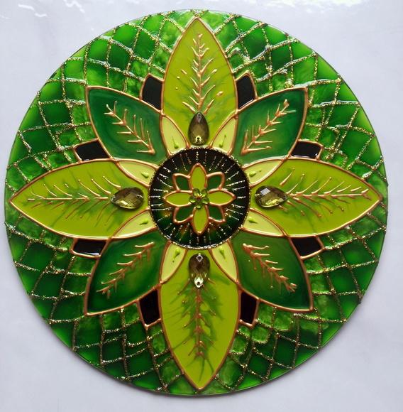 Mandala da Cura em Vidro de 25cm (de Parede)