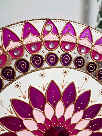 Mandala Decorativa Amor 25cm Rosa e Pink