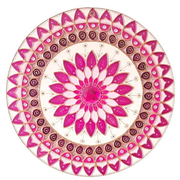 Mandala Decorativa Amor 25cm Rosa e Pink