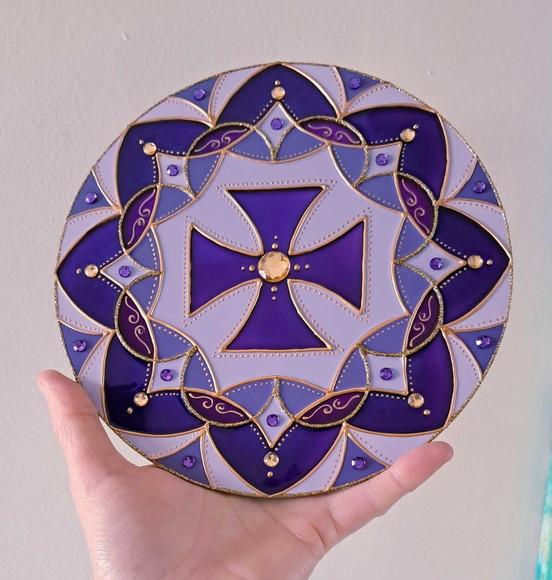Mandala Decorativa Cruz de Malta Saint Germain 20cm