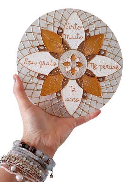 Mandala Decorativa Quadro Ho'oponopono 20cm