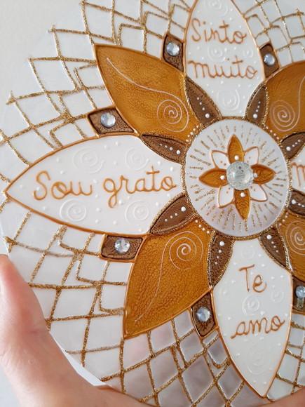 Mandala Decorativa Quadro Ho'oponopono 20cm