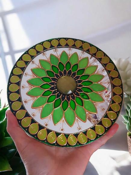 Mandala Decorativa Saúde em Espelho 15cm