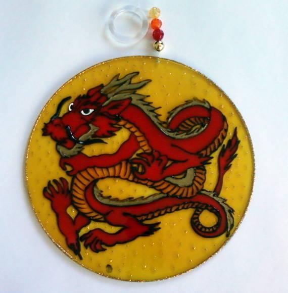 Mandala Dragão Chinês 15cm