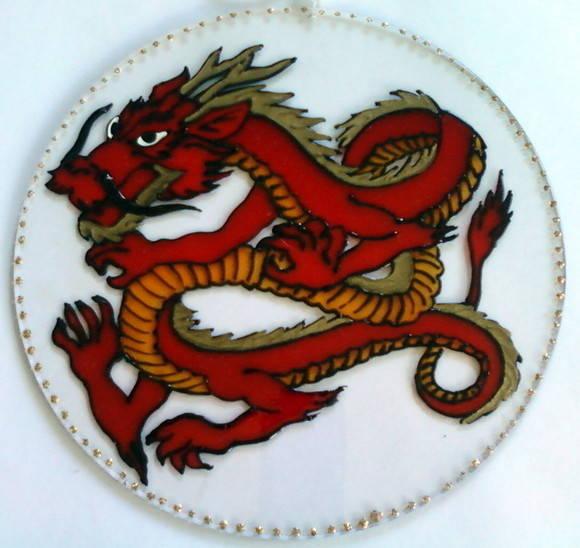 Mandala Dragão Chinês 15cm