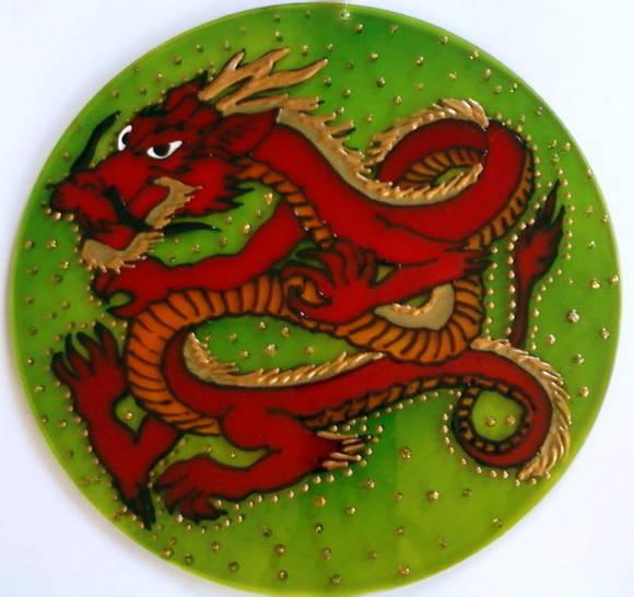 Mandala Dragão Chinês 15cm