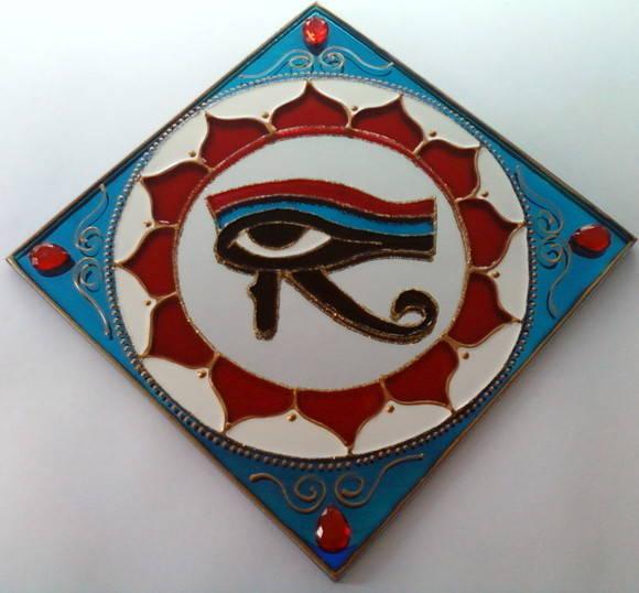 Mandala em Espelho Olho de Hórus 15cm