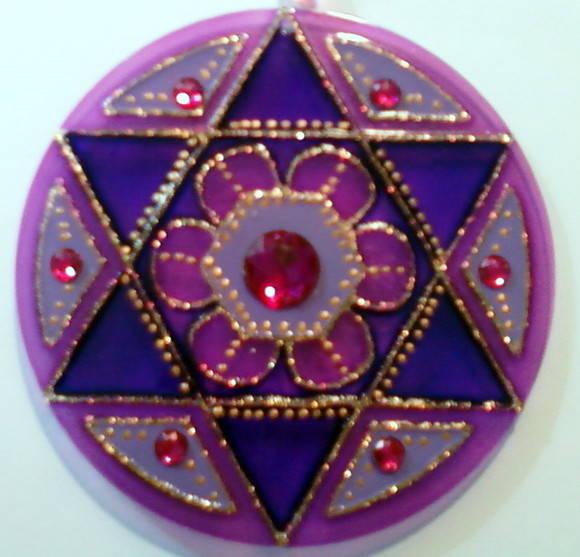 Mandala Estrela de Davi 12cm