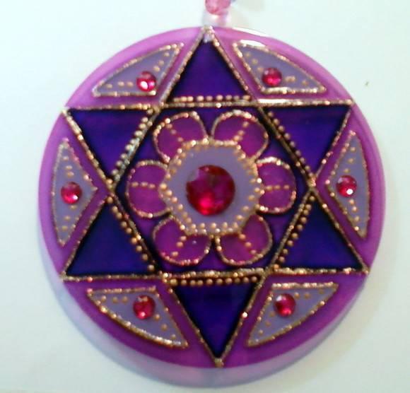 Mandala Estrela de Davi 12cm