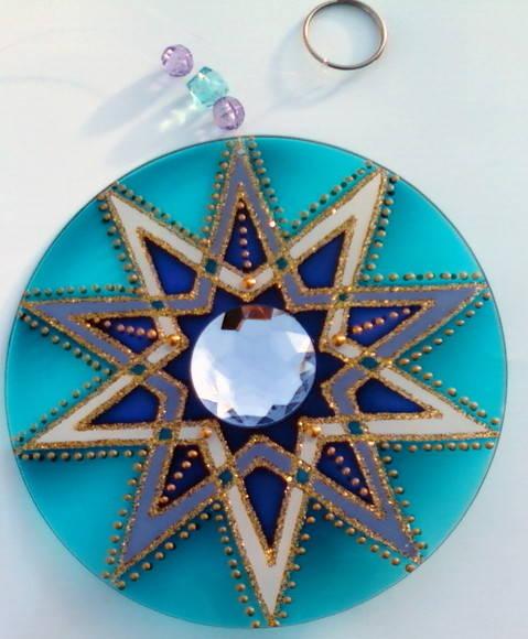 Mandala Estrelas Entrelaçadas 12cm