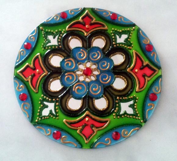 Mandala Flor Colorida 15cm