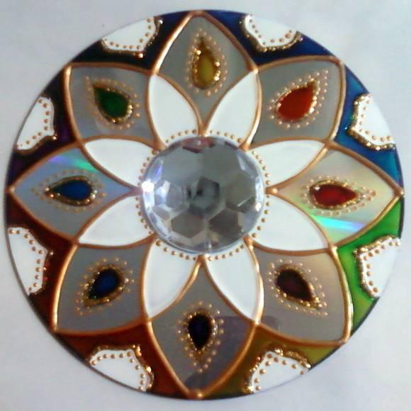 Mandala Harmonia em Cd Reciclado