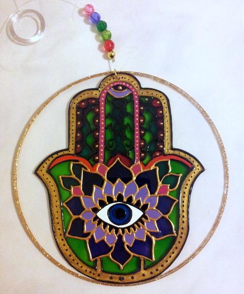 Mandala Mão de Hansa Verde 15cm