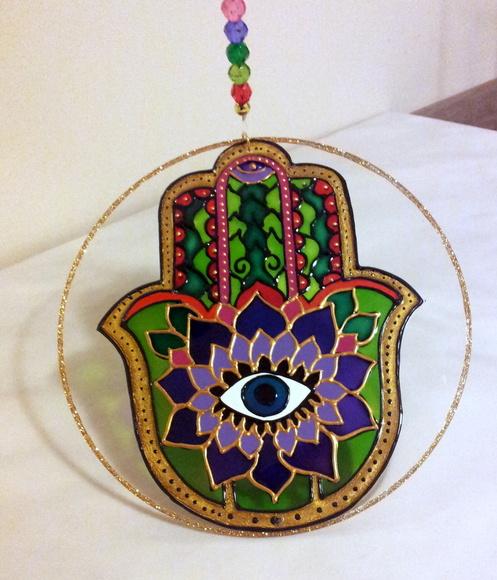 Mandala Mão de Hansa Verde 15cm