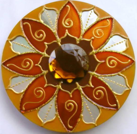 Mandala Prosperidade em Cd Reciclado