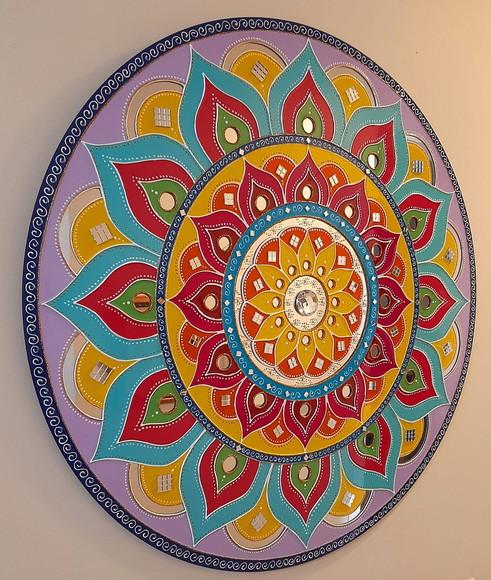 Mandala Radiante 60cm (acrílico Espelhado)