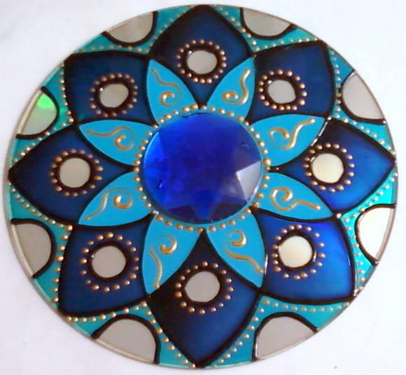 Mandala Sabedoria em Cd Reciclado