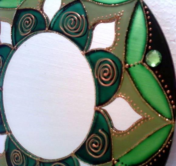 Mandala Saúde em Espelho de 25cm