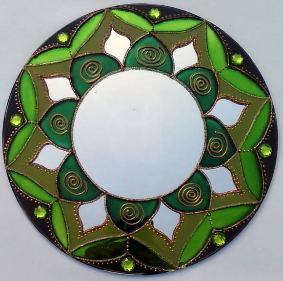 Mandala Saúde em Espelho de 25cm