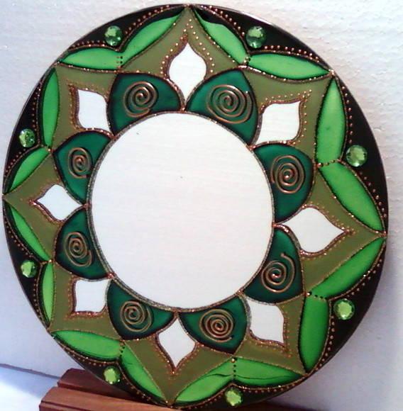 Mandala Saúde em Espelho de 25cm