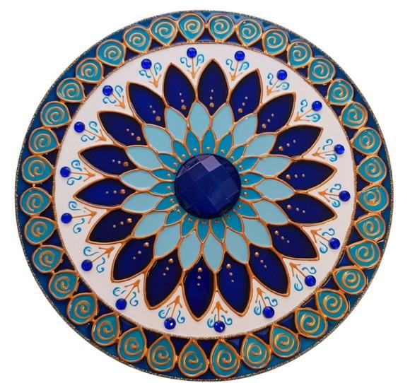Mandala Serenidade 20cm Vidro de Parede