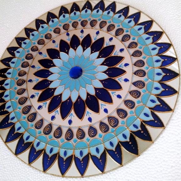 Mandala Serenidade em Espelho de 50cm (borda Espelhada)