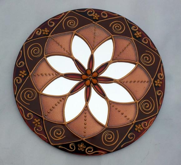 Mandala Terra em Espelho de 20cm