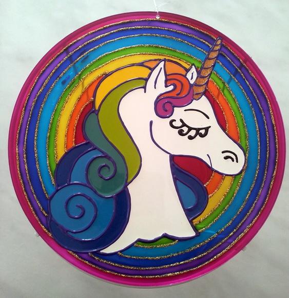 Mandala Unicórnio 15cm em Acrílico