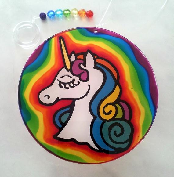 Mandala Unicórnio 12cm em Acrílico
