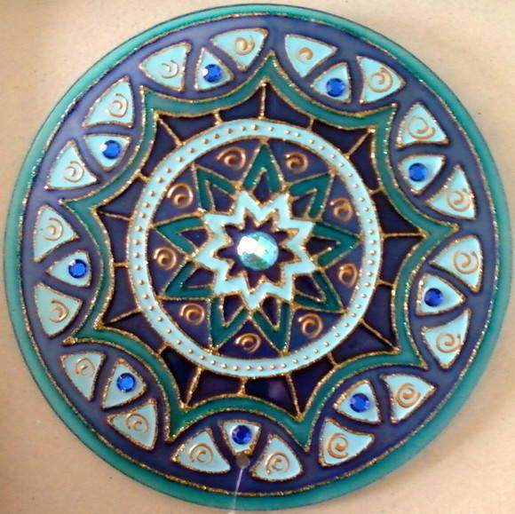 Mandalas Azul 15cm Modelo 1