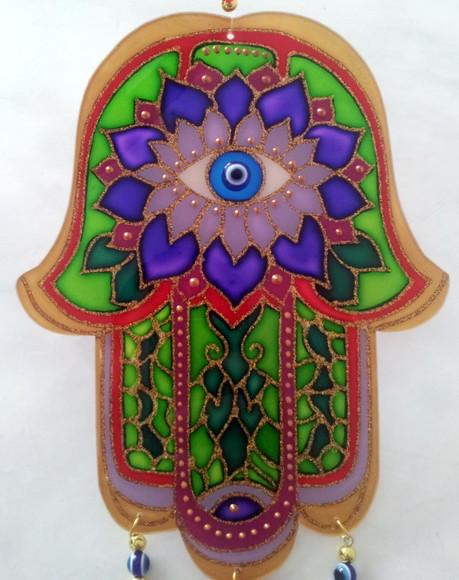 Mão de Hamsá Mão de Fátima ou Mão de Deus 19x15cm