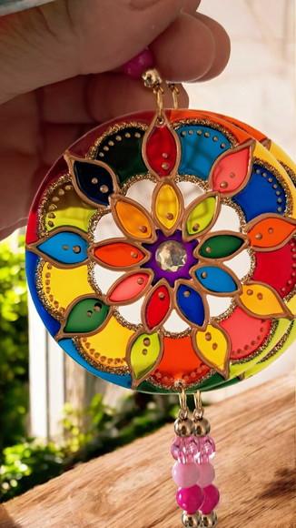 Mini Móbile Trio de Mandalas 7cm