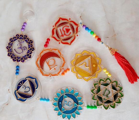 Móbile 7 Chakras Modelo 2 com Yantras