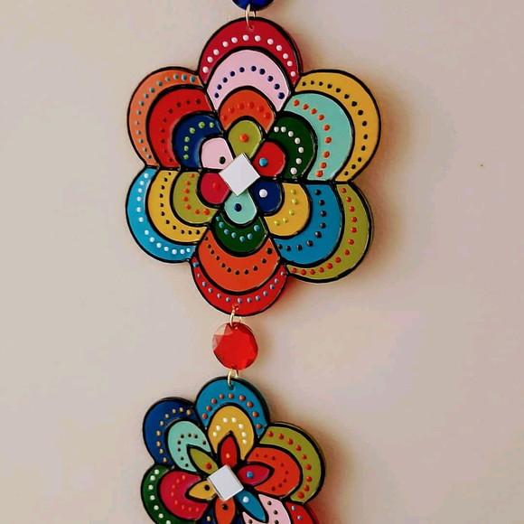 Móbile Flores Coloridas (modelo 2)