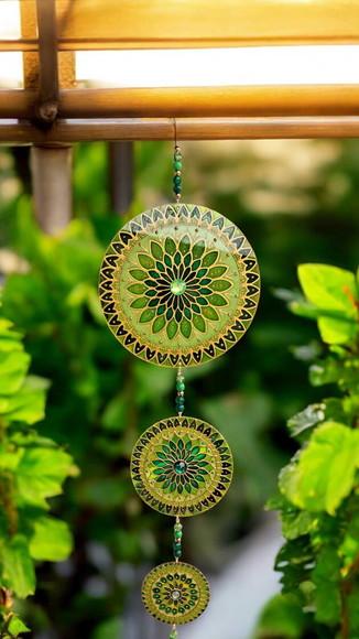Móbile Mandala Decorativa Verde Saúde