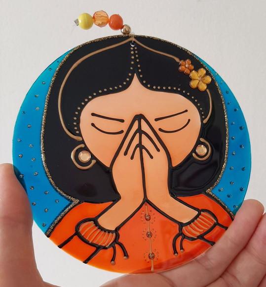 Namastê Mandala em Acrílico 12cm