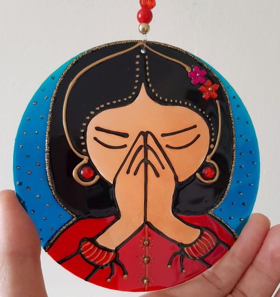 Namastê Mandala em Acrílico 12cm
