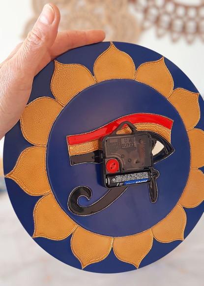 Relógio Decorativo Egito Olho de Hórus 25cm Vidro