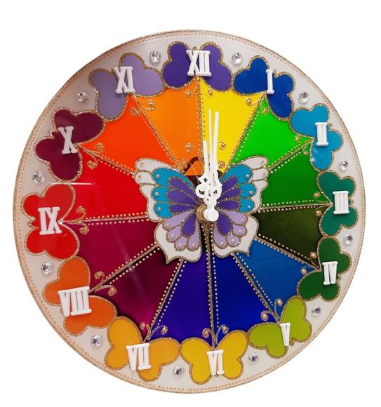 Relógio Decorativo Mandala Borboleta 30cm