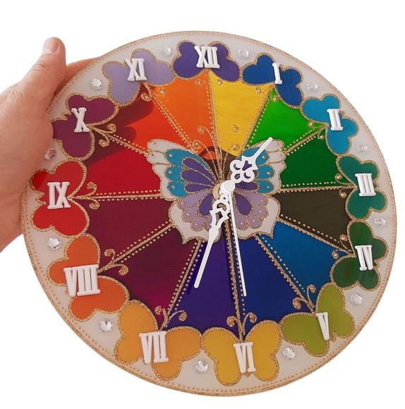Relógio Decorativo Mandala Borboleta 30cm