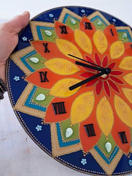 Relógio Decorativo Mandala Colorida 30cm
