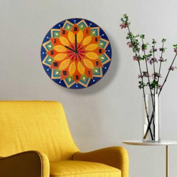 Relógio Decorativo Mandala Colorida 30cm