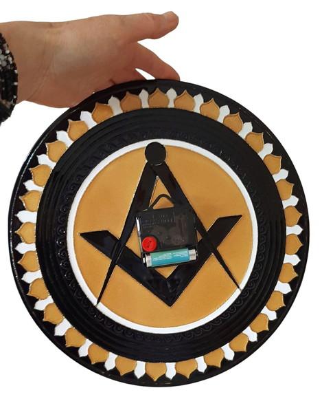 Relógio Decorativo Símbolo da Maçonaria 30cm