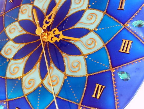 Relógio Mandala Azul 25cm
