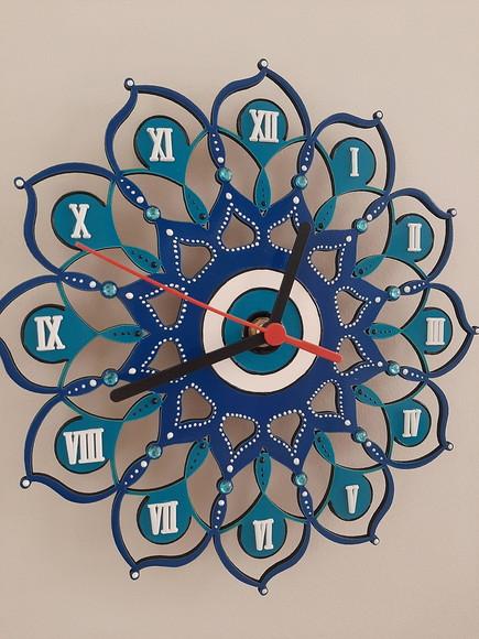 Relógio Mandala Olho Grego mdf 25cm