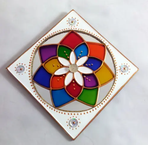 Espelho Colorido 12x12cm de Parede